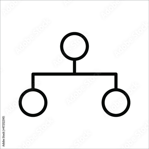 hierarchical outline, thin, flat, digital icons for web and mobile. on a white background.