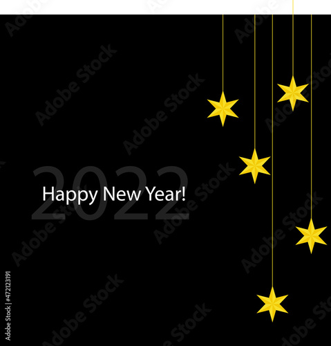Happy New Year 2022 text design. Cover of business diary for 2022 with wishes. Brochure design template  card  banner. Vector illustration. Isolated on white background.  