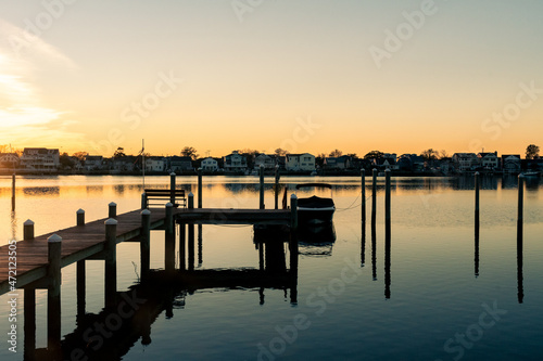 Sunset on Lake Louise in Point Pleasant, New Jersey