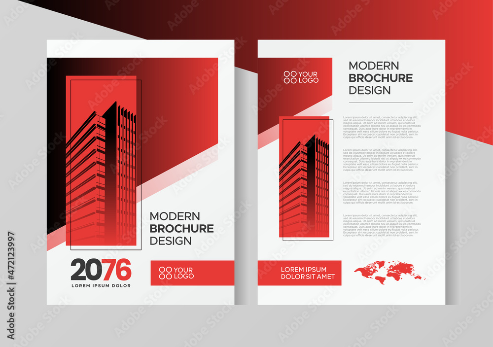Flyer brochure design, business cover size A4 template, geometric rectangle red color Flyer brochure design, business cover size A4 template, geometric rectangle red color