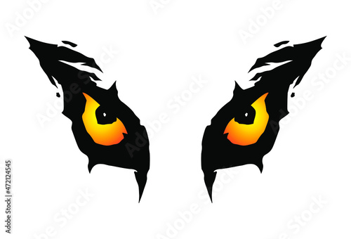Tiger eyes Animal Vector Logo Design Inspiration  on white background Design element for logo, poster, card, banner, emblem, t shirt. Vector