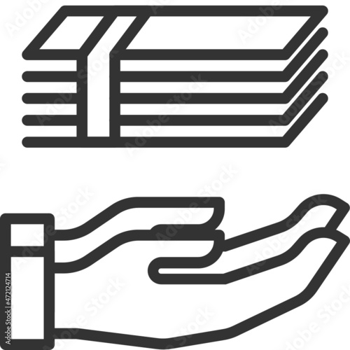 Vector online shoping outline icon, buy and shop related 64x64 Pixel, white background