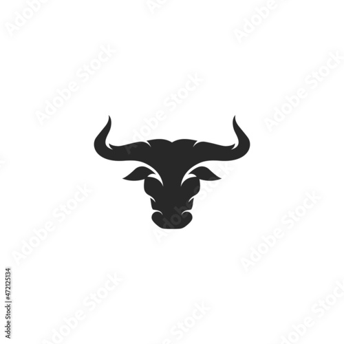 Bull head logo vector icon