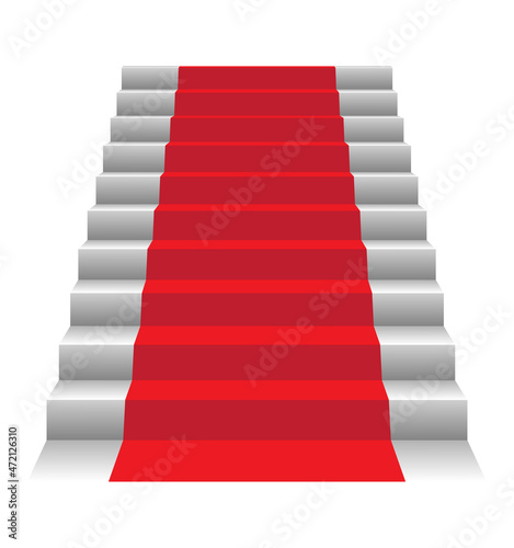 realistic staircases side view, grey steps for pedestal vector template isolated on white background, stairs images isolated on white background.