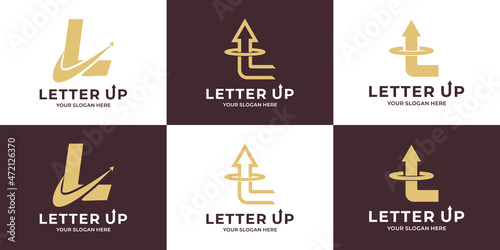 initial letter T arrow combination logo for business and brand inspiration logo