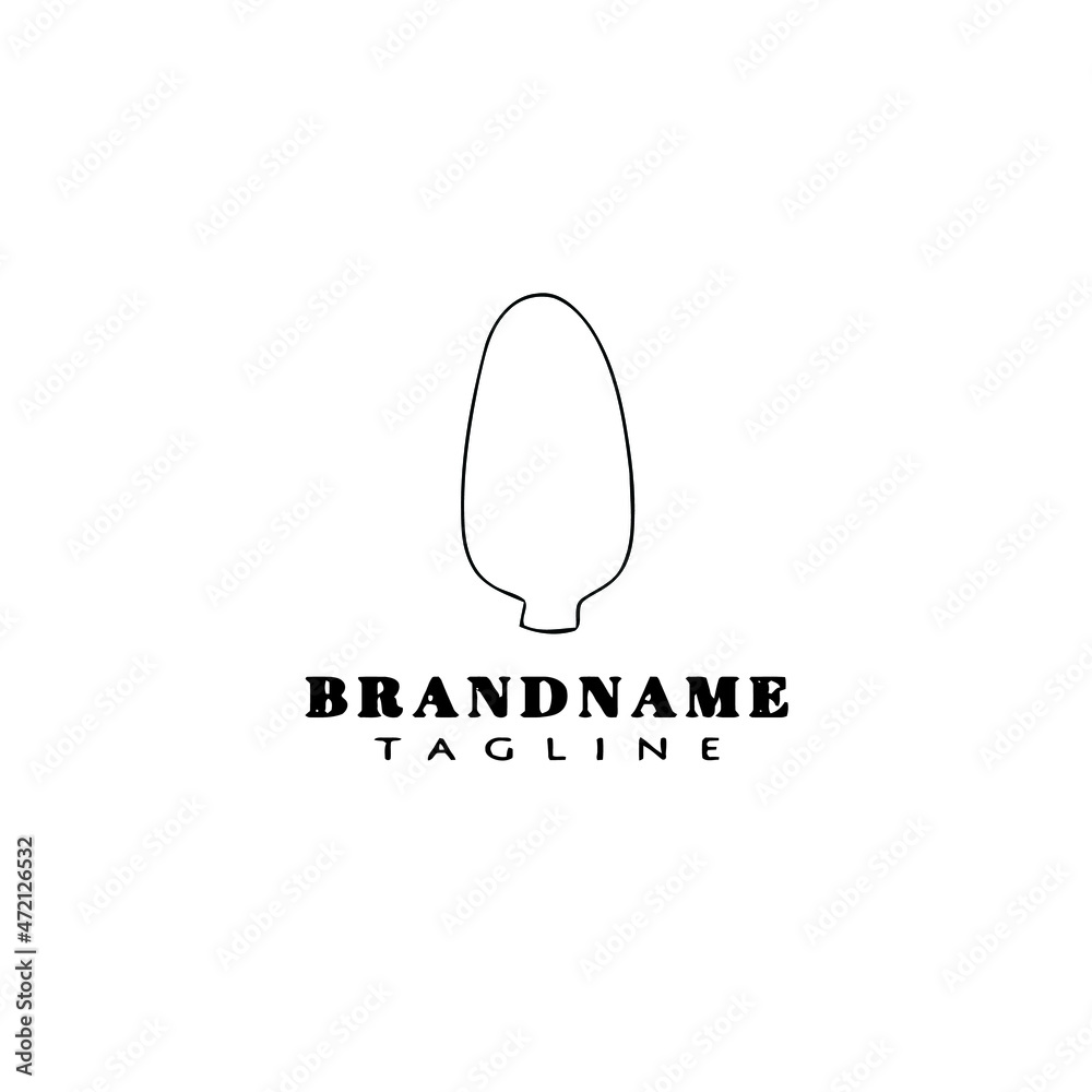 unique corn logo cartoon icon design template black vector cute