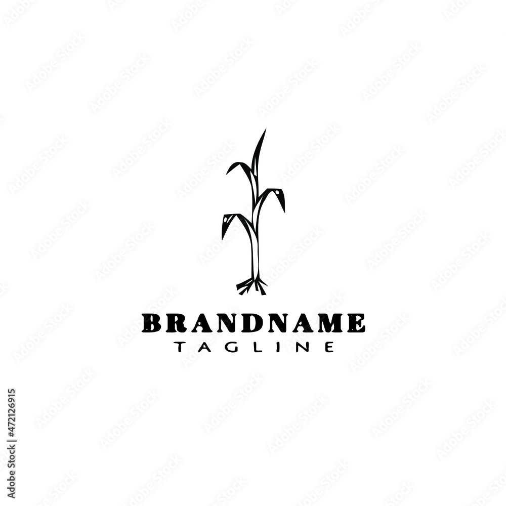 unique corn logo flat icon design template black isolated vector cute unique corn logo flat icon design template black isolated vector cute