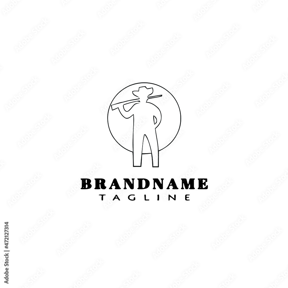 cowboy logo cartoon icon design template isolated vector illustration cowboy logo cartoon icon design template isolated vector illustration