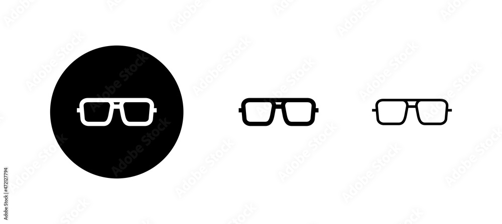 Glasses icons set. Glasses sign and symbol Glasses icons set. Glasses sign and symbol