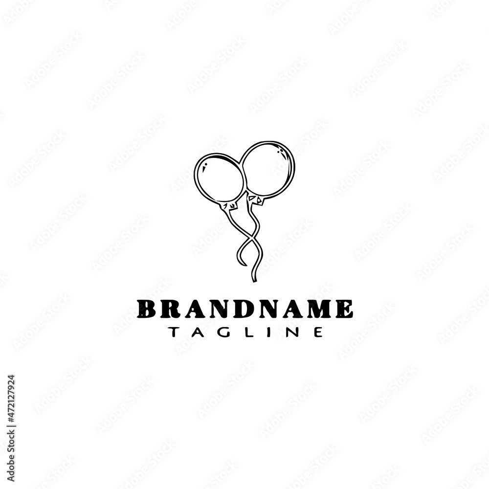 balloon logo cartoon icon design template black isolated vector illustration balloon logo cartoon icon design template black isolated vector illustration