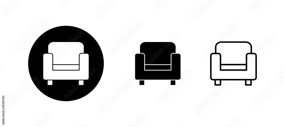 Sofa icons set. sofa sign and symbol. furniture icon