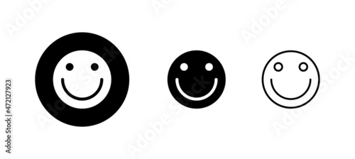 Smile icons set. smile emoticon icon. feedback sign and symbol