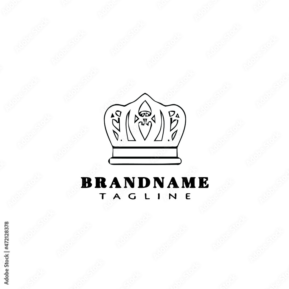 creative crown logo cartoon design template icon black isolated vector illustration creative crown logo cartoon design template icon black isolated vector illustration