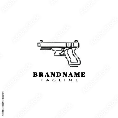 gun design logo template icon vector illustration