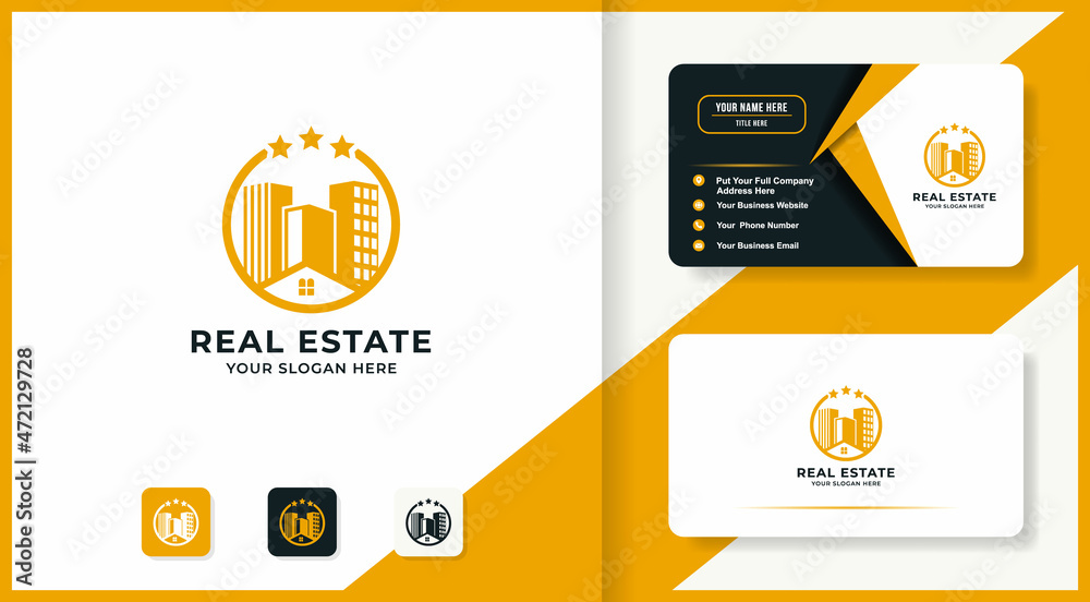 luxury building real estate logo design and business card luxury building real estate logo design and business card