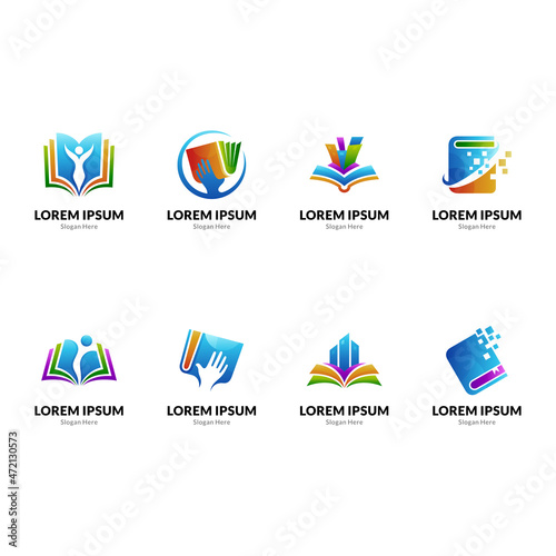education logo set, school university vector icon collection