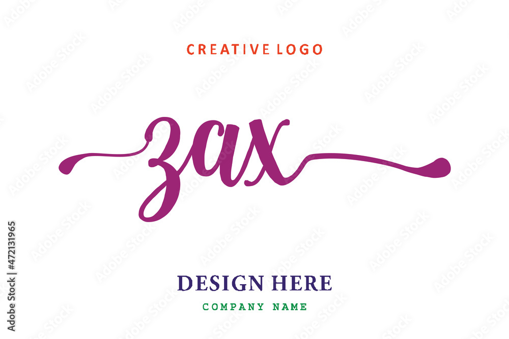 ZAX lettering logo is simple, easy to understand and authoritative ZAX lettering logo is simple, easy to understand and authoritative