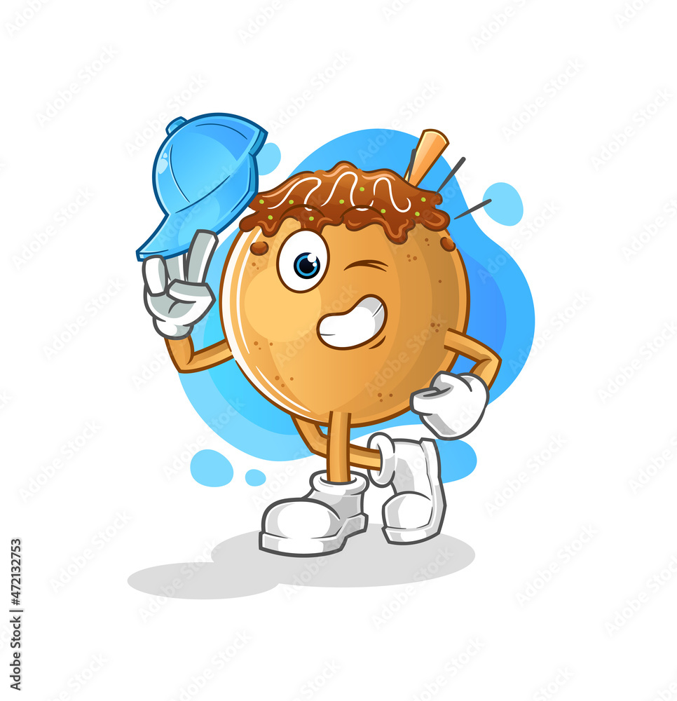 takoyaki young boy character cartoon takoyaki young boy character cartoon