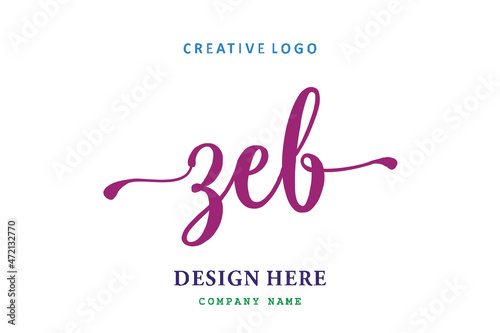 ZEB lettering logo is simple, easy to understand and authoritative photo