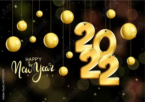 Happy new year 2022 banner background