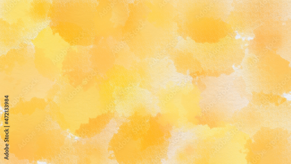 水彩絵具で塗りつぶしたような背景素材 黄 オレンジ Stock Illustration Adobe Stock