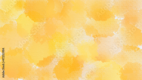 水彩絵具で塗りつぶしたような背景素材 黄・オレンジ