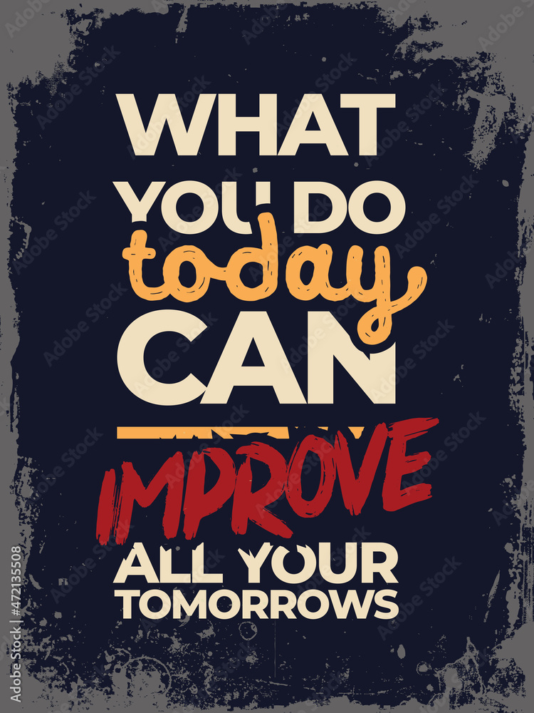 Obraz premium Fitness quote. Motivational workout typography quote. Fitness poster design.