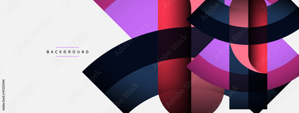 Trendy shapes, color minimal design composition, lines and shadows for wallpaper banner background or landing page Trendy shapes, color minimal design composition, lines and shadows for wallpaper banner background or landing page
