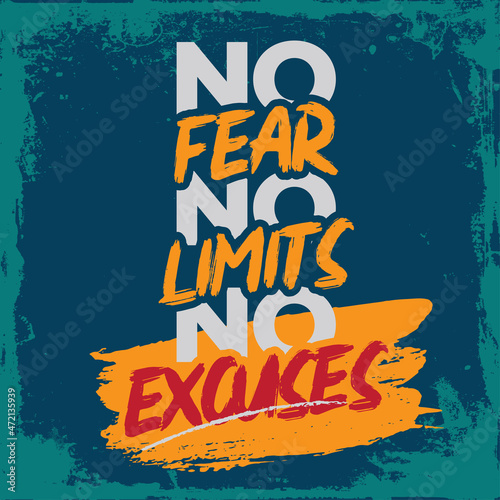 Fitness quote. Motivational workout typography quote. Fitness poster design.