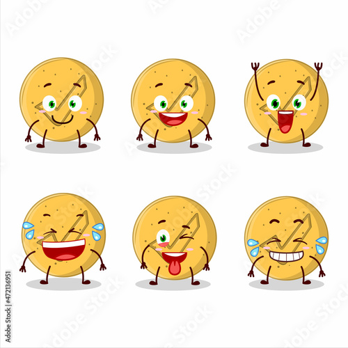 Cartoon character of dalgona candy agree with smile expression