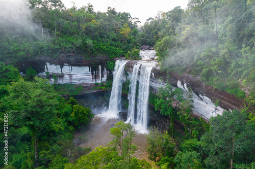 Huai Luang Waterfall, Beautiful waterfall in Phu Chaog na Yoi National Park, Ubon Ratchathani province, ThaiLand.