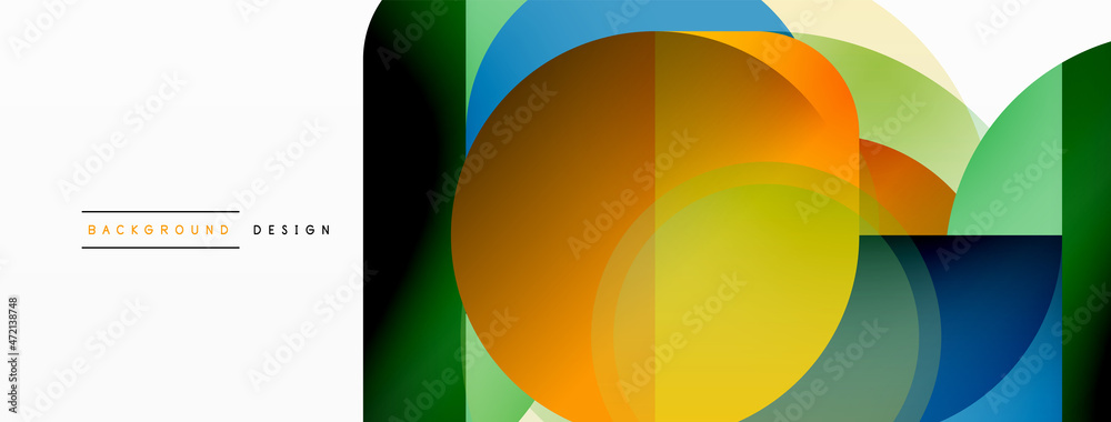 Round triangle shapes lines and circles. Geometric vector illustration for wallpaper banner background or landing page Round triangle shapes lines and circles. Geometric vector illustration for wallpaper banner background or landing page