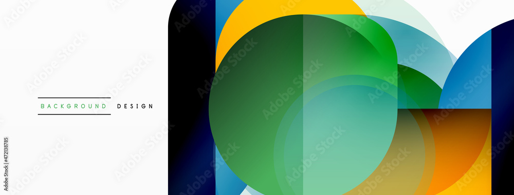 Round triangle shapes lines and circles. Geometric vector illustration for wallpaper banner background or landing page Round triangle shapes lines and circles. Geometric vector illustration for wallpaper banner background or landing page