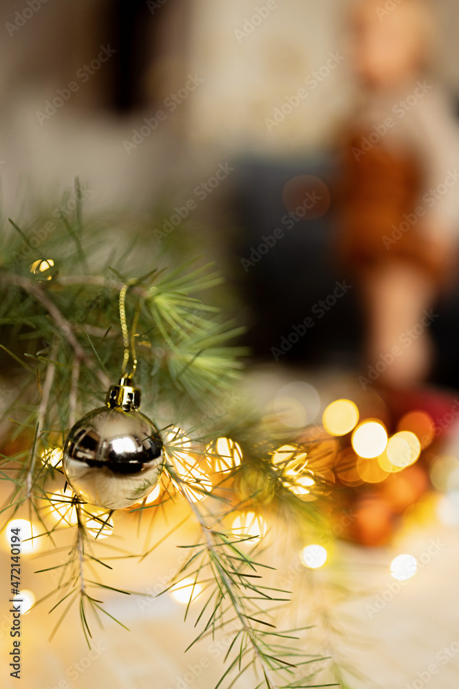 When Is Old Christmas Day 2022 Lifestyle Portrait Of Cute Caucasian Baby One Year Old Playing With Baubles  On Floor At Home. Merry Christmas Xmas And Happy New Year 2022 Stock Photo  | Adobe Stock