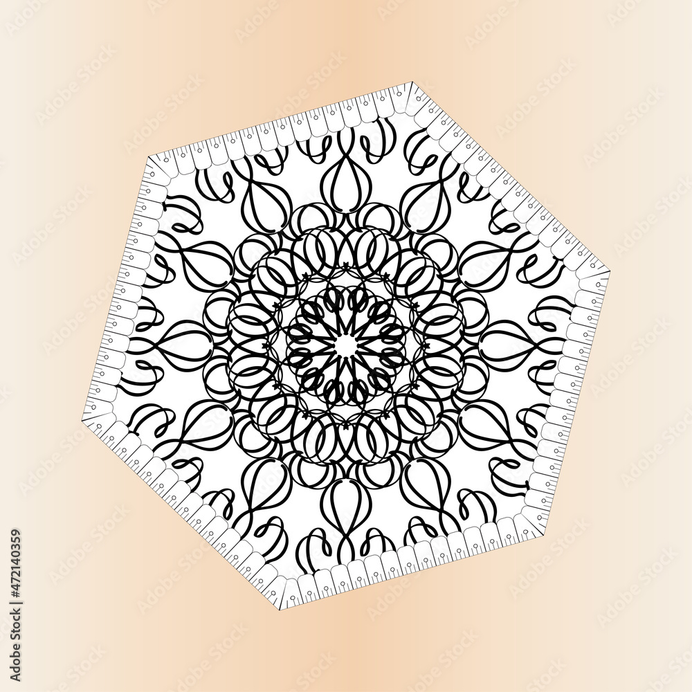 Texture Paper Cut Indian Mandala