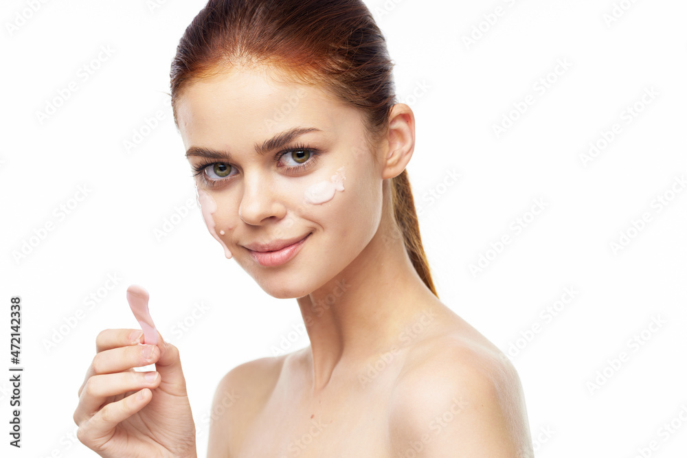 woman with face mask bare shoulders clear skin rejuvenation beauty woman with face mask bare shoulders clear skin rejuvenation beauty