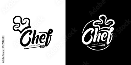 Set of Chef Restaurant logo design template