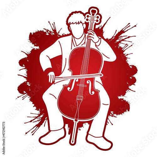 Cello Musician Orchestra Instrument Graphic Vector