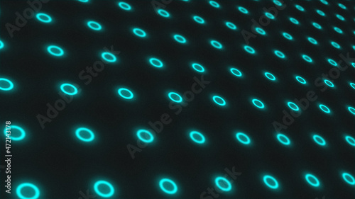 Glow neon circle dot sliding slowly background