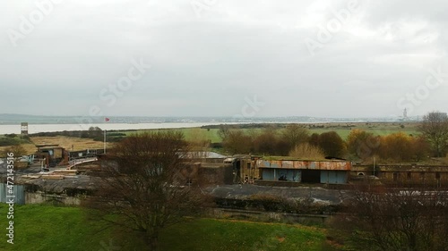 The historic Coalhouse Fort in Essex, England. Drone footage. photo