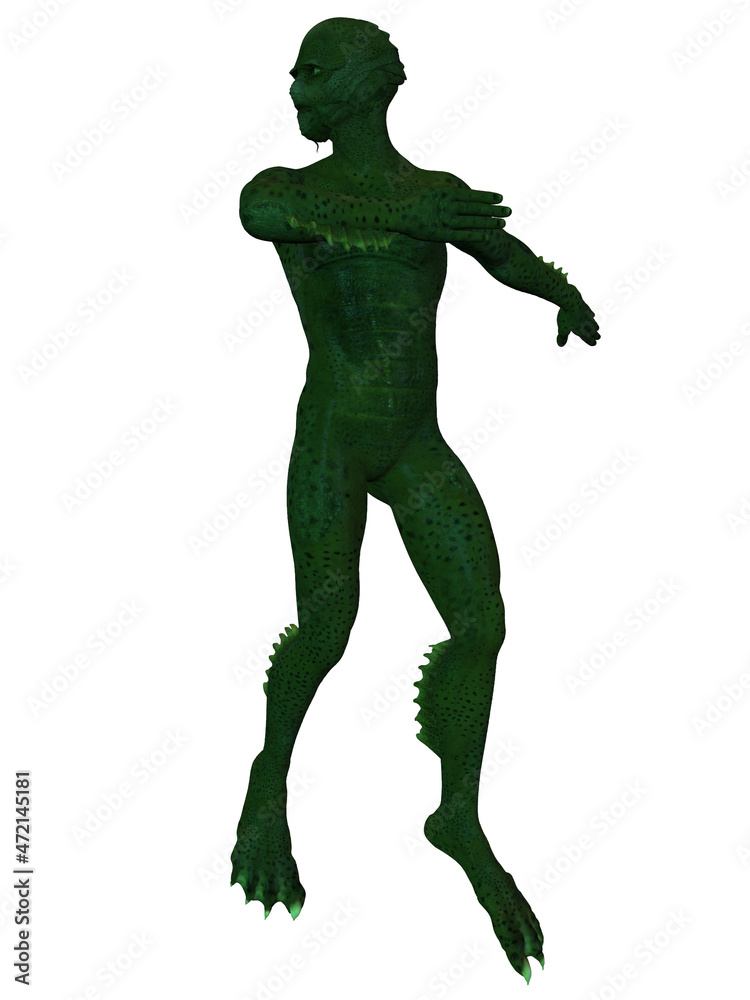 3d illustration of an fantasy underwater creature 3d illustration of an fantasy underwater creature
