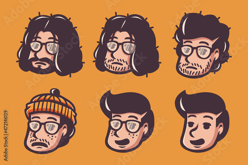 artist evolution doodle hand drawn collection