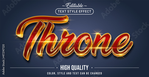 Editable text style effect - Throne text style theme.