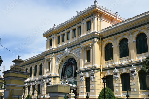 Saigon Central Post Office Facade 45 Degree Side View