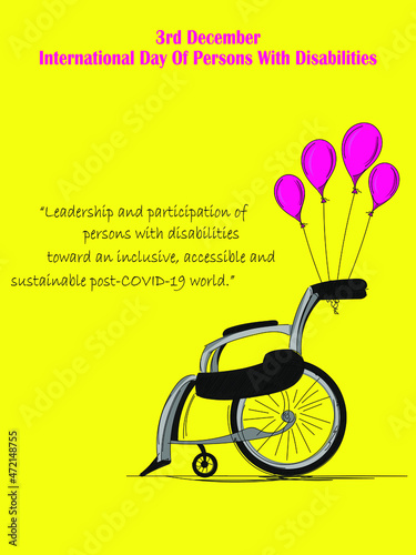 3rd December International Day of Persons with Disability vector illustration. 