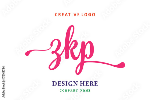 ZKP lettering logo is simple, easy to understand and authoritative photo