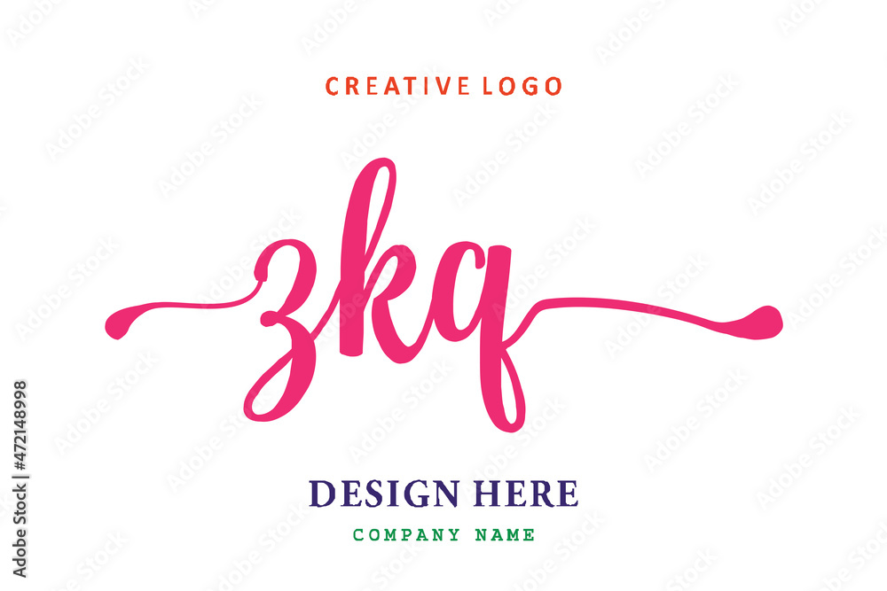 ZKQ lettering logo is simple, easy to understand and authoritative