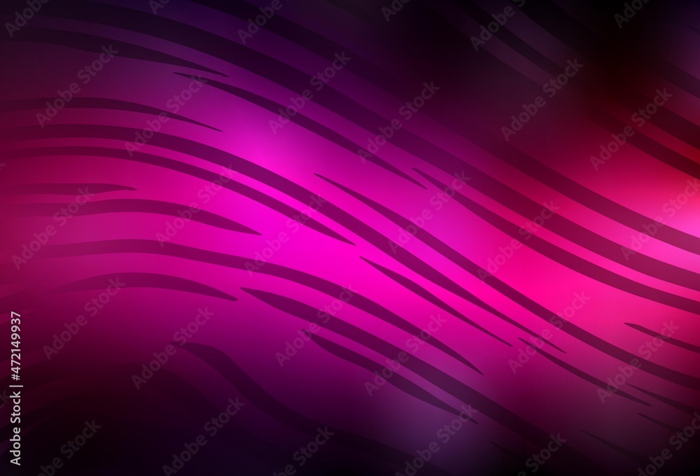 Fototapeta premium Dark Pink vector blurred shine abstract background.