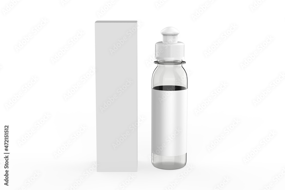 Plastic Bottle Mockup isolated on white background. 3d illustration Plastic Bottle Mockup isolated on white background. 3d illustration