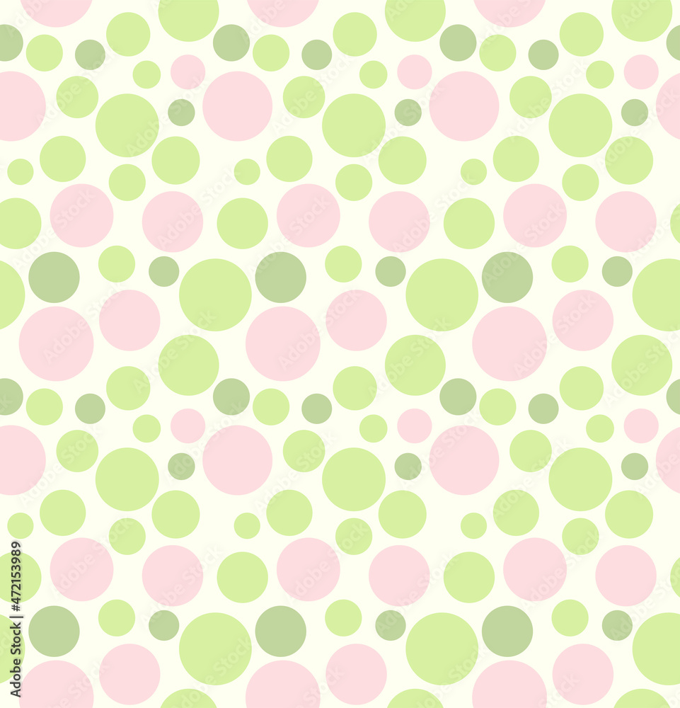 Japanese Pastel Random Circle Vector Seamless Pattern Japanese Pastel Random Circle Vector Seamless Pattern